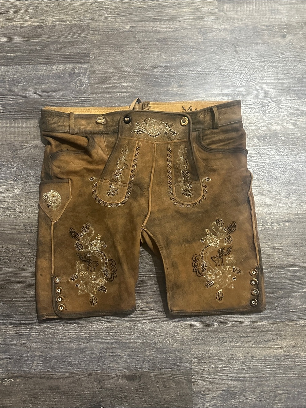 Authentic Bavarian Lederhosen Shorts Trachtenhof Nübler (EU 48 / US 32/34)